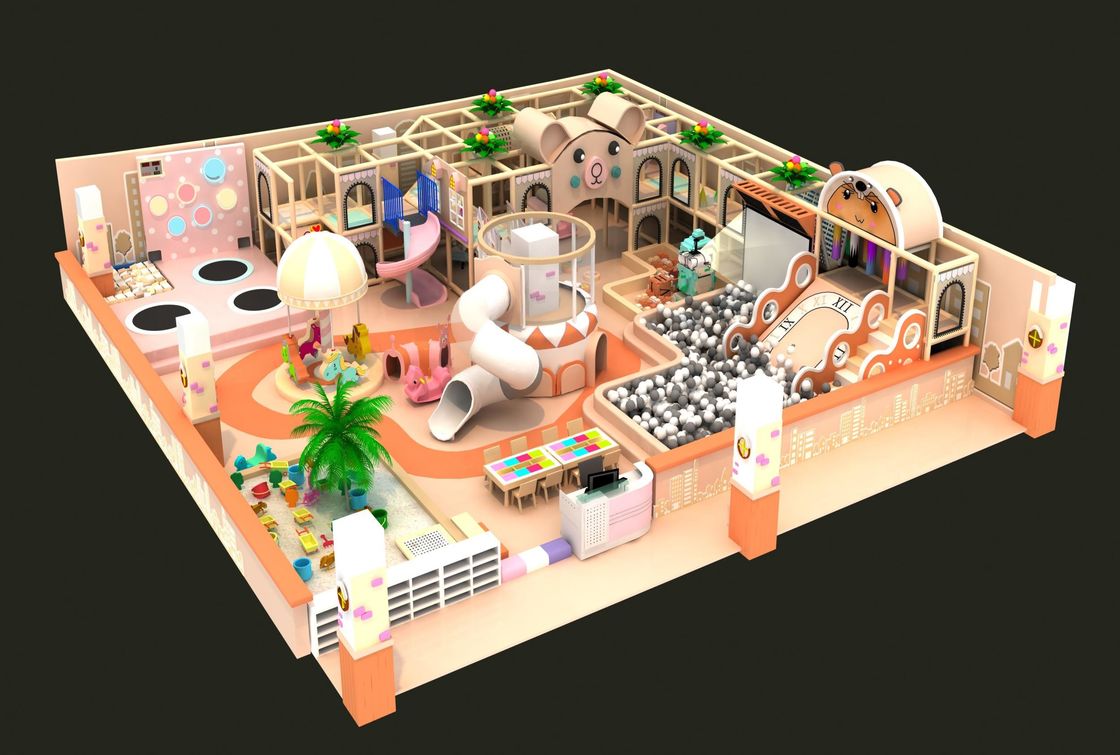 5 X 6m Indoor Naughty Fort Παιδικά παιδική χαρά Πολυπροπυλένιο ασφαλές ενήλικες Indoor διασκέδαση πάρκο