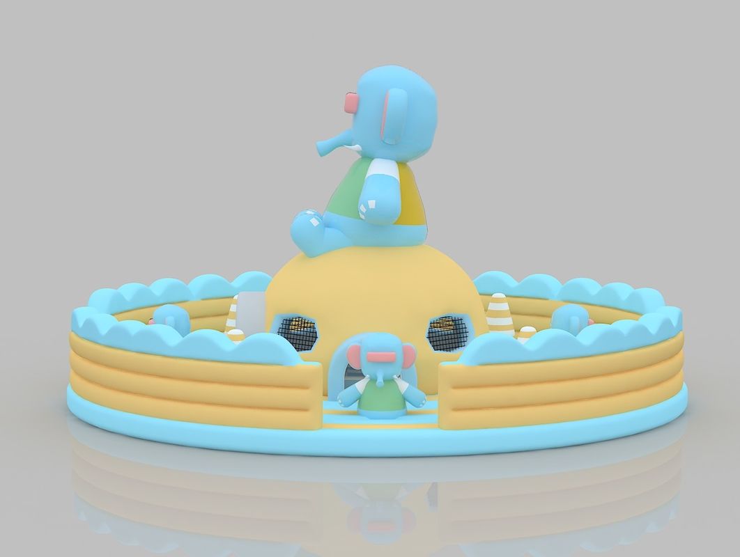 Πάντα Cartoon Pvc αναπηρικό σπίτι φουσκωτό μεγάλο εσωτερικό εξωτερικό αναπηρικό σπίτι άλμα κρεβάτι