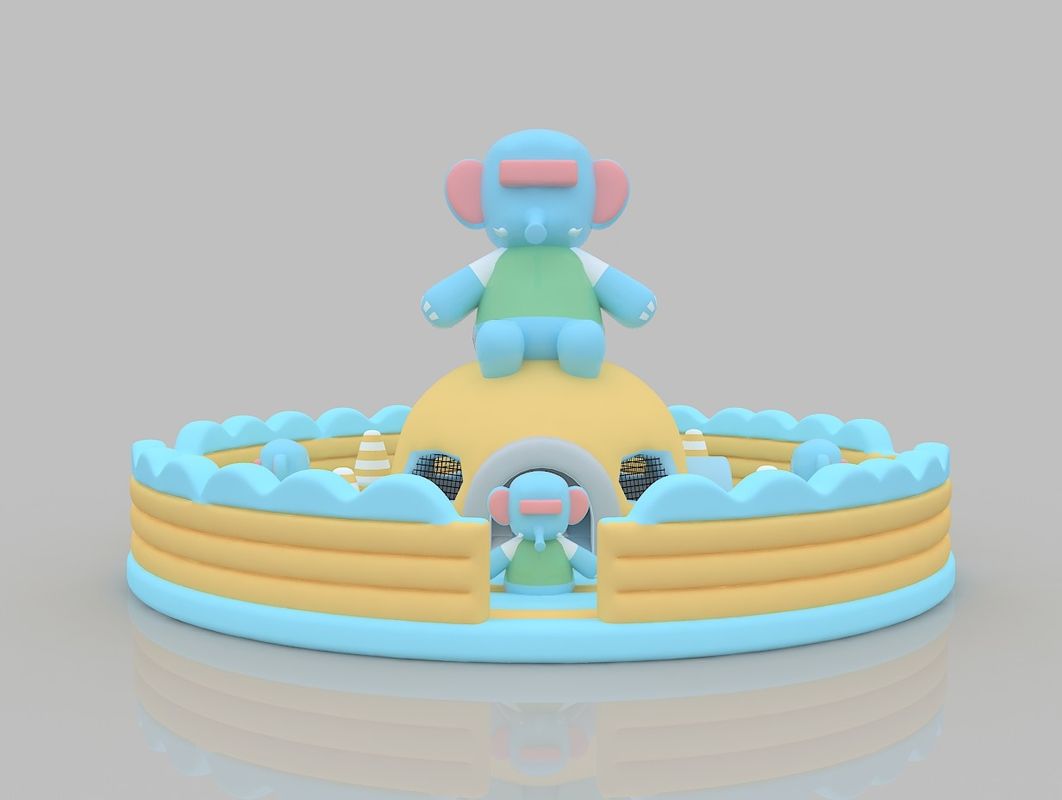 Πάντα Cartoon Pvc αναπηρικό σπίτι φουσκωτό μεγάλο εσωτερικό εξωτερικό αναπηρικό σπίτι άλμα κρεβάτι