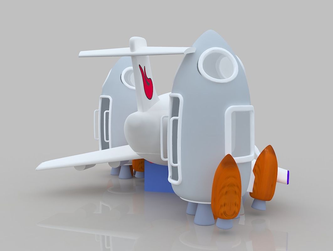 Αεροπλάνο Θέμα Γλίστ και Slide Αναπηδική Οικία ενοικίαση Παιδικών Jumping Castle με Slide Πυροβόλο OEM