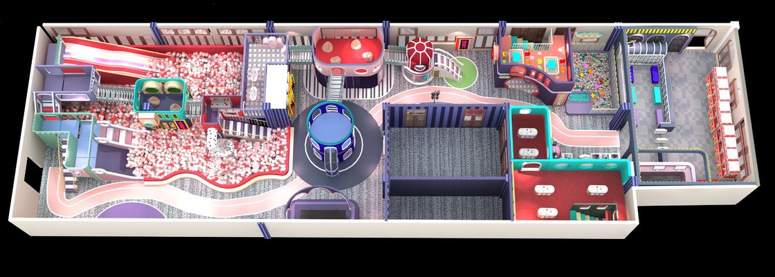 Τρέντερ εσωτερικό Naughty Castle Soft Play Πάρκο διασκέδασης Fort For Children Ball Pool Παιχνιδάκια πλαστικού