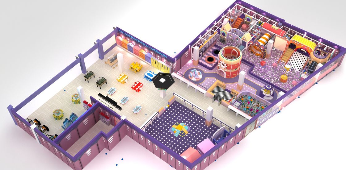 Εσωτερικό Κέντρο Παιχνιδιού Naughty Castle με OEM / ODM Αποδεκτό και Διασκεδαστικά Αξιοθέατα Πισίνα με Μπάλες