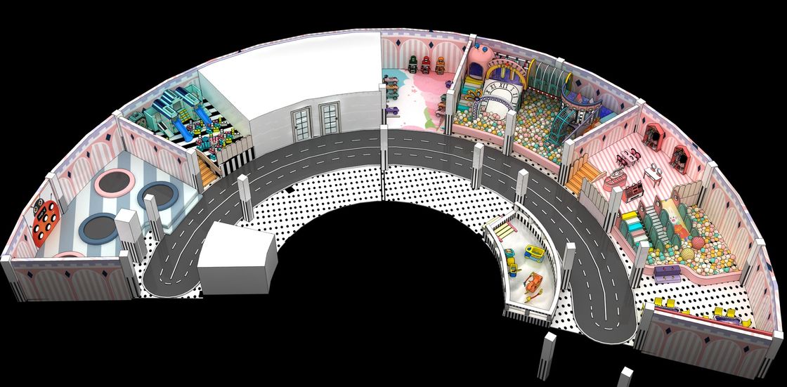 Ενθαρρύνει τη δημιουργικότητα και τις κοινωνικές δεξιότητες Naughty Castle Παιδική εσωτερική πλατεία παιχνιδιών κατάλληλη για σχολεία