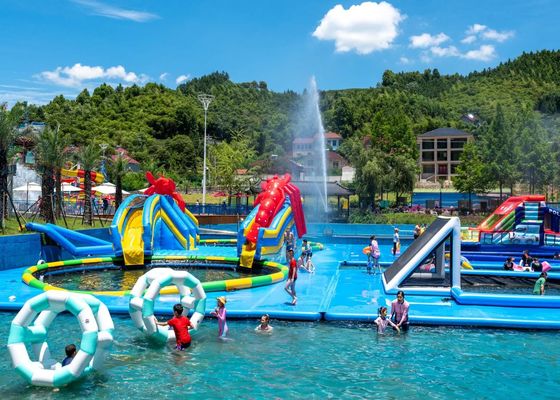 Ενθουσιαστικό πάρκο νερού εξοπλισμός διασκέδασης φουσκωτό γλιστ και γλιστ