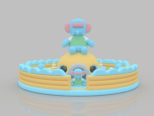 Πάντα Cartoon Pvc αναπηρικό σπίτι φουσκωτό μεγάλο εσωτερικό εξωτερικό αναπηρικό σπίτι άλμα κρεβάτι