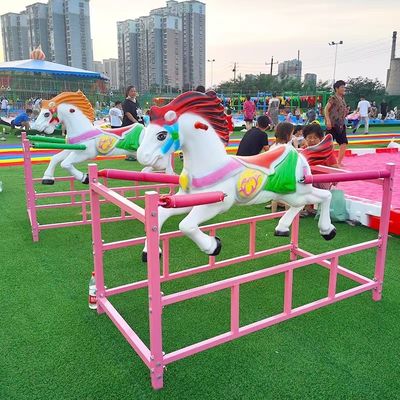 OEM Εξωτερικές / εσωτερικές ιπποδρομίες Swing Fiberglass Spring Rocking Horse για 3-16 ετών